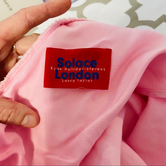 Solace London Pink Layci Ruffle Dress sz 8 EUC - Picture 11 of 11